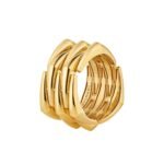 Pre-Owned Bvlgari Vimini Five-Band Ring in 18K Yellow Gold – Archive 01, Bvlgari Eternal Collection - Image 3