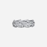 Pre-Owned Bird on a Rock by Tiffany Wings Wide Ring in Platinum with Diamonds