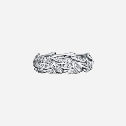 Pre-Owned Bird on a Rock by Tiffany Wings Wide Ring in Platinum with Diamonds