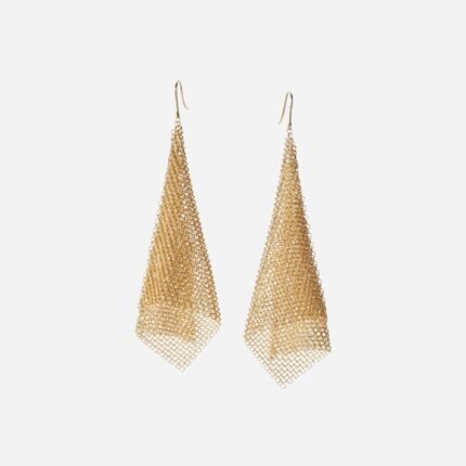Pre-Owned Elsa Peretti® Mesh Earrings in 18K Gold, 3.5" Long