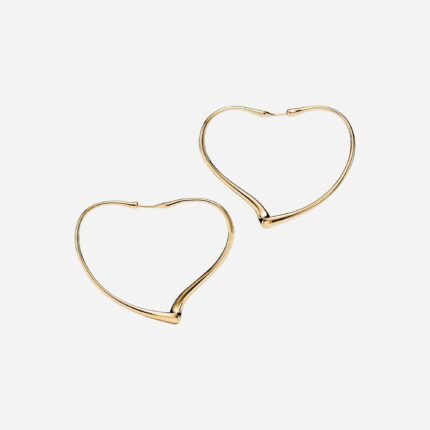 Pre-Owned Elsa Peretti® Open Heart Hoop Earrings in 18K Gold