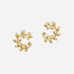 Pre-Owned Paloma Picasso® Olive Leaf Bypass Hoop Earrings in 18K Yellow Gold