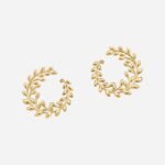 Pre-Owned Paloma Picasso® Olive Leaf Bypass Hoop Earrings in 18K Yellow Gold