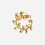 Pre-Owned Paloma Picasso® Olive Leaf Bypass Hoop Earrings in 18K Yellow Gold - Image 2