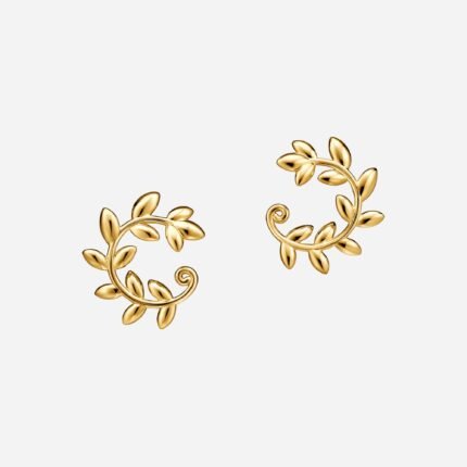 Pre-Owned Paloma Picasso® Olive Leaf Bypass Hoop Earrings in 18K Yellow Gold