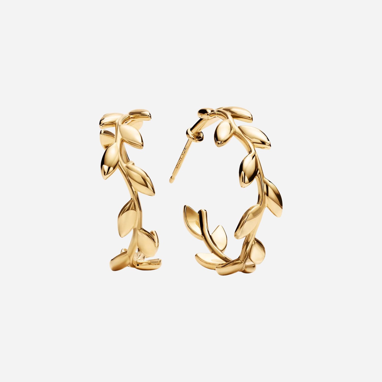 Pre-Owned Paloma Picasso® Olive Leaf Hoop Earrings in 18K Gold (1) Pre-Owned Paloma Picasso® Olive Leaf Hoop Earrings in 18K Gold