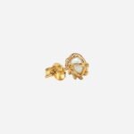 Pre-Owned Paloma Picasso® Olive Leaf Stud Earrings in 18K Yellow Gold with Pearls - Image 2