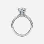 Pre-Owned Pavé Tiffany® Setting Engagement Ring with a Pavé Diamond Band in Platinum