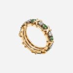 Pre-Owned Sixteen Stone by Tiffany Ring in 18K Gold and Platinum with Diamonds and Tsavorites - Image 2