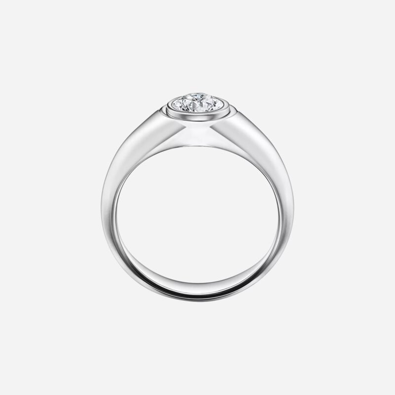 Pre-Owned The Charles Tiffany Setting Men's Engagement Ring in Platinum with a Round Brilliant Diamond