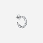 Pre-Owned Tiffany Bird on a Rock Wings Hoop Earrings in Platinum with Diamonds - Image 3