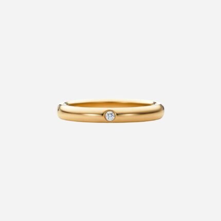 Pre-Owned Tiffany & Co. Elsa Peretti® Band Ring in 18K Gold with Diamond