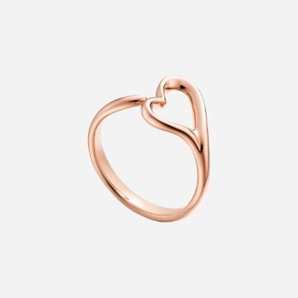 Pre-Owned Tiffany & Co. Elsa Peretti® Open Heart Ring in 18K Rose Gold, Small