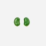 Pre-Owned Tiffany & Co. Elsa Peretti® Bean® Design Earrings in 18K Yellow Gold with Green Nephrite Jade