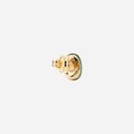 Pre-Owned Tiffany & Co. Elsa Peretti® Bean® Design Earrings in 18K Yellow Gold with Green Nephrite Jade - Image 2