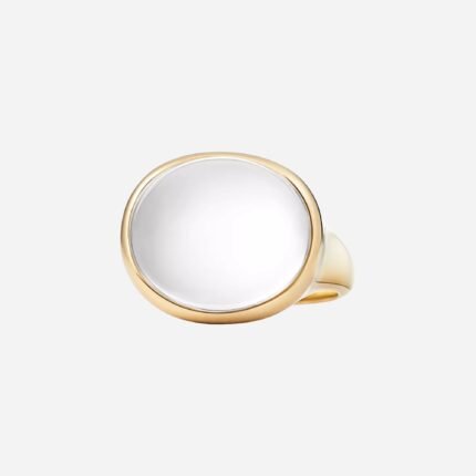 Pre-Owned Tiffany & Co. Elsa Peretti® Cabochon Ring in 18K Gold with Rock Crystal