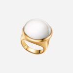 Pre-Owned Tiffany & Co. Elsa Peretti® Cabochon Ring in 18K Yellow Gold with Rock Crystal