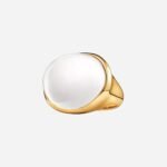 Pre-Owned Tiffany & Co. Elsa Peretti® Cabochon Ring in 18K Yellow Gold with Rock Crystal - Image 3