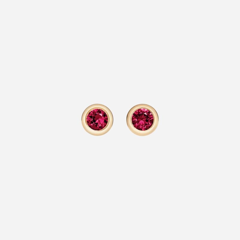 Pre-Owned Tiffany & Co. Elsa Peretti® Color by the Yard Earrings in 18K Yellow Gold with Round Rubies