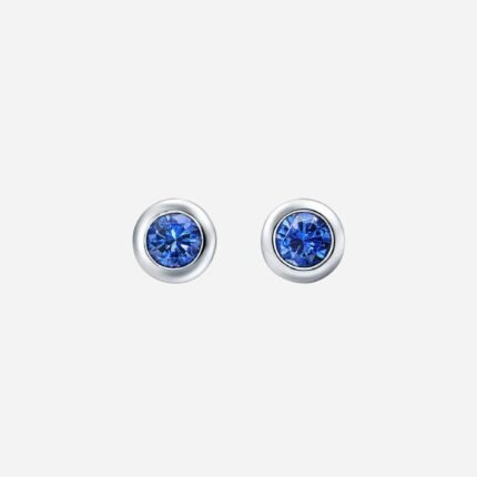 Pre-Owned Tiffany & Co. Elsa Peretti® Color by the Yard Earrings in Platinum with Round Sapphires