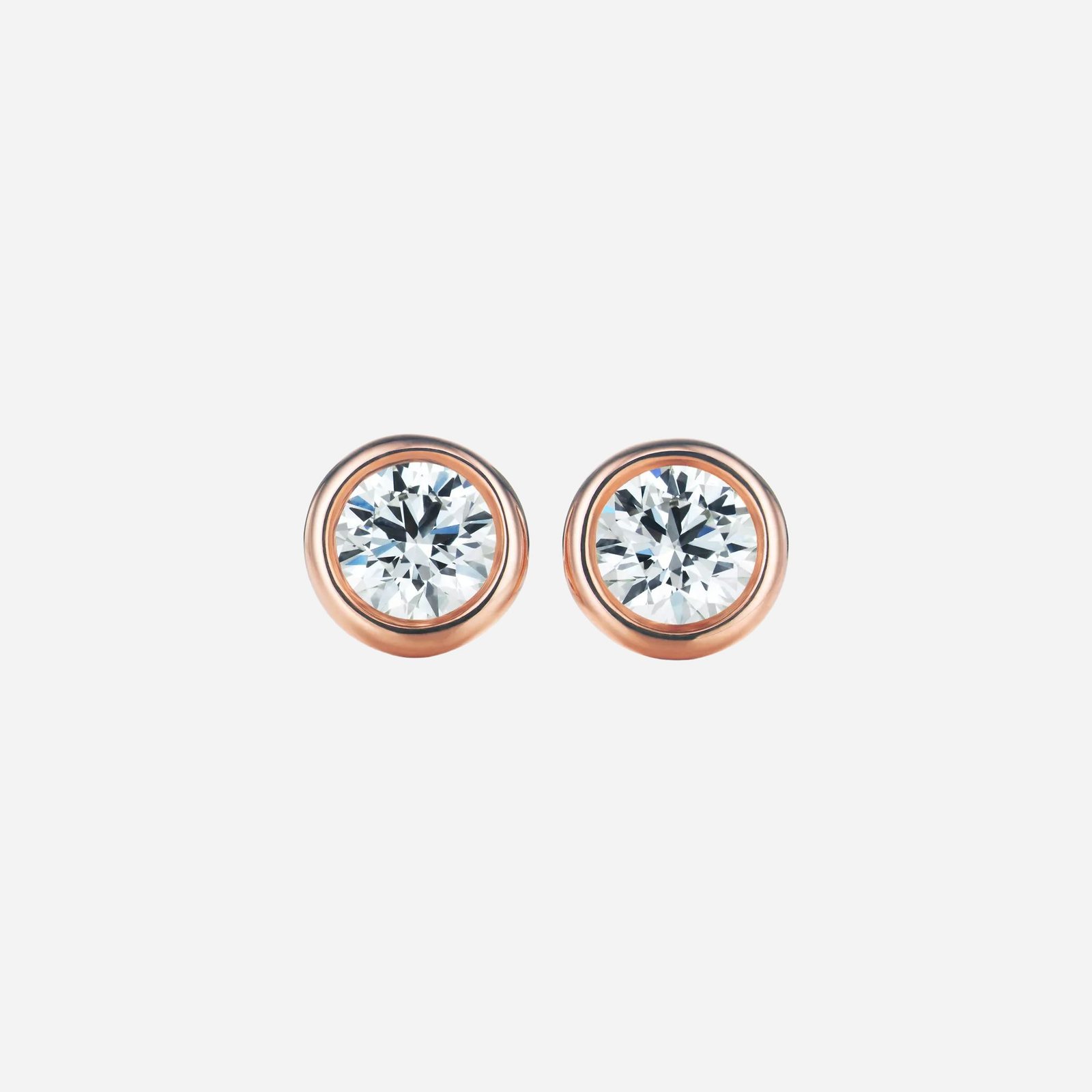 Pre-Owned Tiffany & Co. Elsa Peretti® Diamonds by the Yard® Earrings in 18K Rose Gold with Round Brilliant Diamonds, 0.14 Carat Total Weight (2) Pre-Owned Tiffany & Co. Elsa Peretti® Diamonds by the Yard® Earrings in 18K Rose Gold with Round Brilliant Diamonds, 0.14 Carat Total Weight
