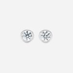 Pre-Owned Tiffany & Co. Elsa Peretti® Diamonds by the Yard® Earrings in Platinum with Bezel-Set Round Brilliant Diamonds