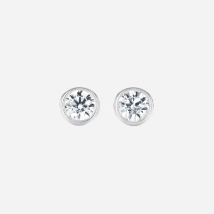 Pre-Owned Tiffany & Co. Elsa Peretti® Diamonds by the Yard® Earrings in Platinum with Bezel-Set Round Brilliant Diamonds