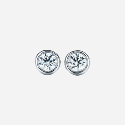 Pre-Owned Tiffany & Co. Elsa Peretti® Diamonds by the Yard® Earrings in Platinum with Round Brilliant Diamonds