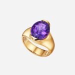 Pre-Owned Tiffany & Co. Elsa Peretti® Fancy Color Ring in 18K Yellow Gold with Amethyst
