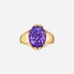 Pre-Owned Tiffany & Co. Elsa Peretti® Fancy Color Ring in 18K Yellow Gold with Amethyst - Image 3