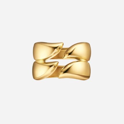 Pre-Owned Tiffany & Co. Elsa Peretti® Feather Double Ring in 18K Yellow Gold