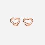 Pre-Owned Tiffany & Co. Elsa Peretti® Open Heart Earrings in 18K Rose Gold