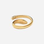 Pre-Owned Tiffany & Co. Elsa Peretti® Snake Ring in 18K Yellow Gold with Diamonds - Image 2