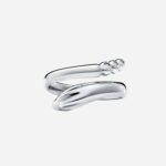 Pre-Owned Tiffany & Co. Elsa Peretti® Snake Ring in Platinum with Diamonds - Image 3