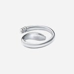 Pre-Owned Tiffany & Co. Elsa Peretti® Snake Ring in Platinum with Diamonds - Image 2