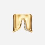 Pre-Owned Tiffany & Co. Elsa Peretti® Split Ring in 18K Yellow Gold with Diamonds