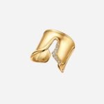 Pre-Owned Tiffany & Co. Elsa Peretti® Split Ring in 18K Yellow Gold with Diamonds - Image 2