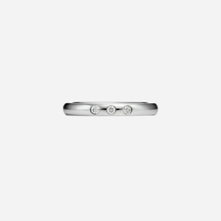 Pre-Owned Tiffany & Co. Elsa Peretti® Stacking Band Ring in Platinum with Round Brilliant Diamonds