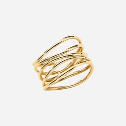 Pre-Owned Tiffany & Co. Elsa Peretti® Wave Five-Row Ring in 18K Gold