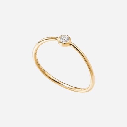 Pre-Owned Tiffany & Co. Elsa Peretti® Wave Single-Row Diamond Ring in 18K Gold with Round Brilliant Diamond