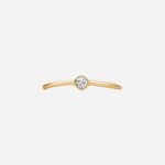Pre-Owned Tiffany & Co. Elsa Peretti® Wave Single-Row Diamond Ring in 18K Gold with Round Brilliant Diamond - Image 3