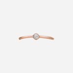 Pre-Owned Tiffany & Co. Elsa Peretti® Wave Single-Row Diamond Ring in 18K Rose Gold with Round Brilliant Diamond - Image 2