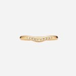 Pre-Owned Tiffany & Co. Elsa Peretti® Wedding Band Ring in 18K Gold with Round Brilliant Diamonds, 2 mm - Image 3