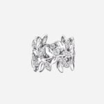 Pre-Owned Tiffany & Co. Paloma Picasso® Olive Leaf Band Ring in 18K White Gold with Round Brilliant Diamonds - Image 3