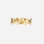 Pre-Owned Tiffany & Co. Paloma Picasso® Olive Leaf Narrow Band Ring in 18K Gold - Image 2