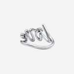 Pre-Owned Tiffany & Co. Paloma Picasso® Paloma’s Graffiti Love Ring in 18K White Gold with Round Brilliant Diamonds, Small - Image 3