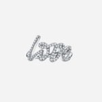 Pre-Owned Tiffany & Co. Paloma Picasso® Paloma’s Graffiti Love Ring in 18K White Gold with Round Brilliant Diamonds, Small