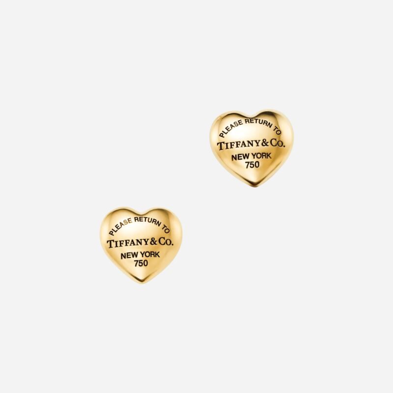 Pre-Owned Tiffany & Co. Return to Tiffany® Full Heart Earrings in 18K Yellow Gold