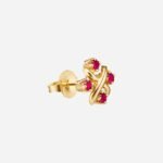 Pre-Owned Tiffany & Co. Sixteen Stone Earrings in 18K Yellow Gold with Round Rubies - Image 2