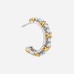 Pre-Owned Tiffany & Co. Sixteen Stone Hoop Earrings in Platinum and 18K Yellow Gold with Round Brilliant Diamonds - Image 3